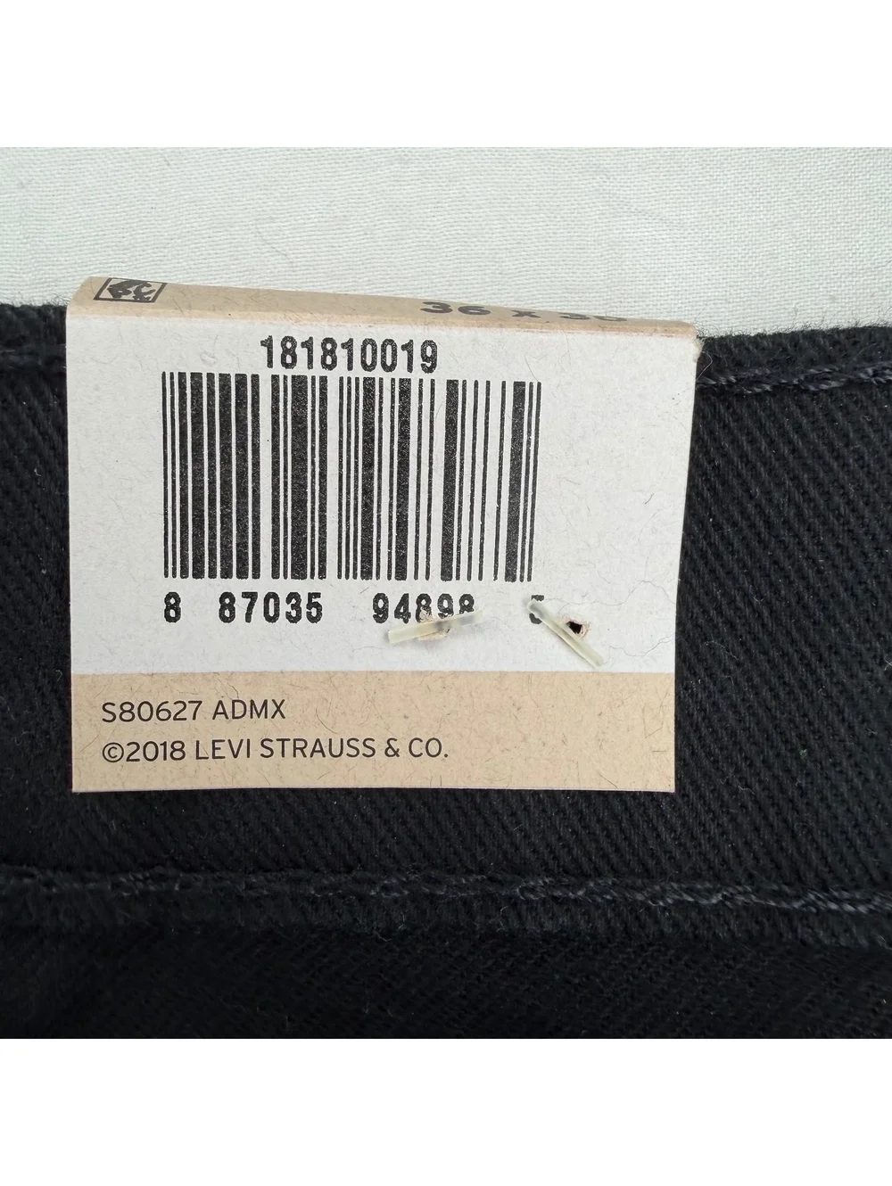 Levi’s 541 Athletic Taper Black Men’s Jeans Size 36 x 30 NWT